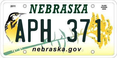 NE license plate APH371