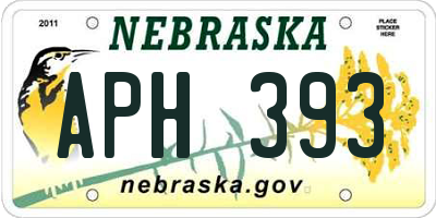 NE license plate APH393