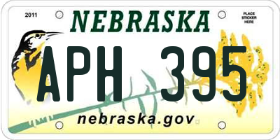 NE license plate APH395