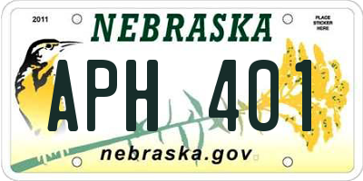 NE license plate APH401