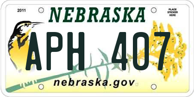 NE license plate APH407
