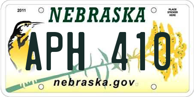 NE license plate APH410
