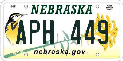 NE license plate APH449