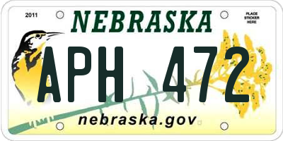 NE license plate APH472