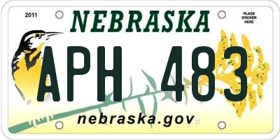 NE license plate APH483