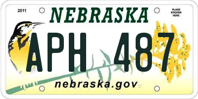 NE license plate APH487