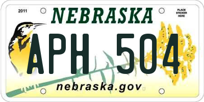 NE license plate APH504