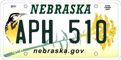 NE license plate APH510