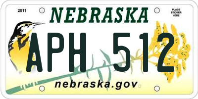 NE license plate APH512