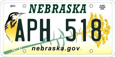 NE license plate APH518