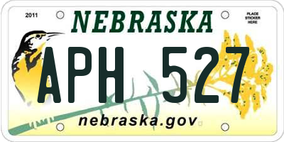 NE license plate APH527