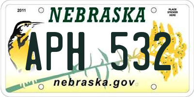 NE license plate APH532
