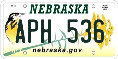 NE license plate APH536