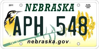NE license plate APH548