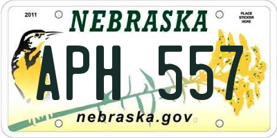 NE license plate APH557