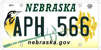 NE license plate APH566