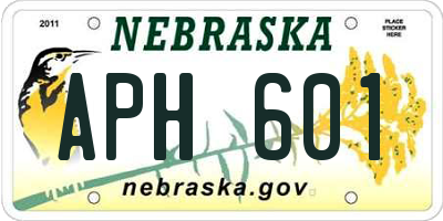 NE license plate APH601