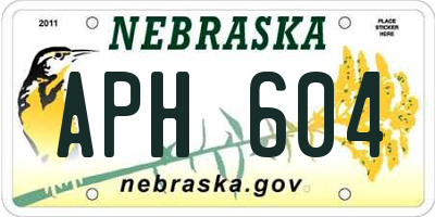 NE license plate APH604