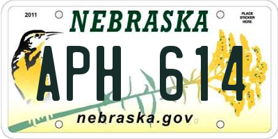 NE license plate APH614