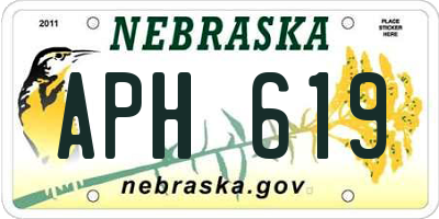 NE license plate APH619
