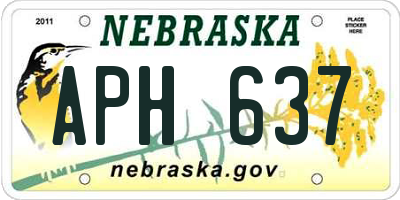 NE license plate APH637