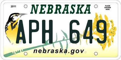 NE license plate APH649