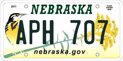 NE license plate APH707