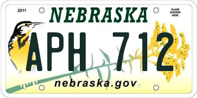 NE license plate APH712