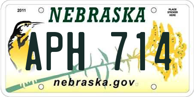 NE license plate APH714