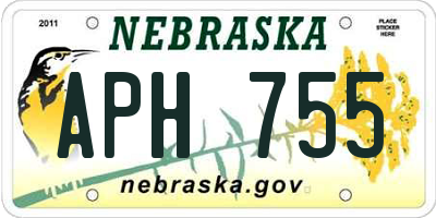 NE license plate APH755