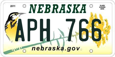 NE license plate APH766