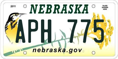 NE license plate APH775