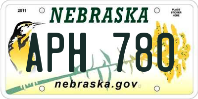 NE license plate APH780