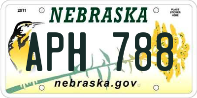 NE license plate APH788