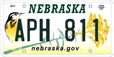 NE license plate APH811