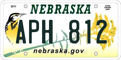 NE license plate APH812