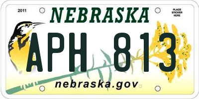 NE license plate APH813