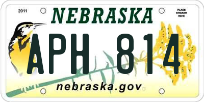 NE license plate APH814