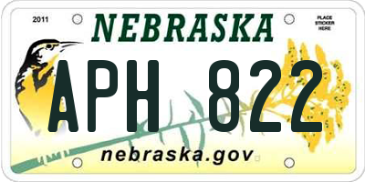 NE license plate APH822