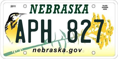 NE license plate APH827