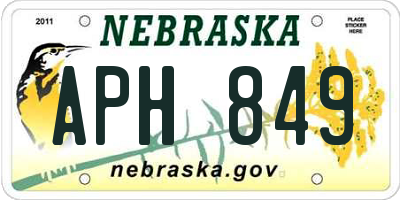 NE license plate APH849