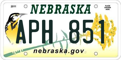 NE license plate APH851