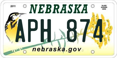 NE license plate APH874
