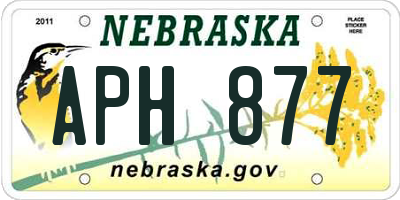NE license plate APH877