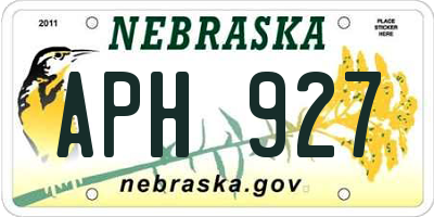 NE license plate APH927