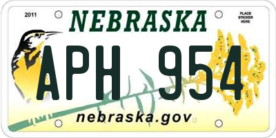 NE license plate APH954