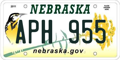 NE license plate APH955