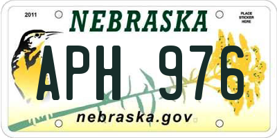 NE license plate APH976