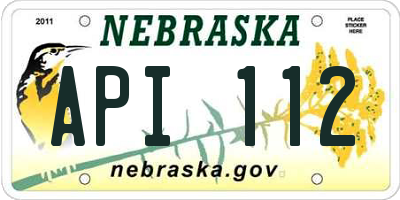 NE license plate API112