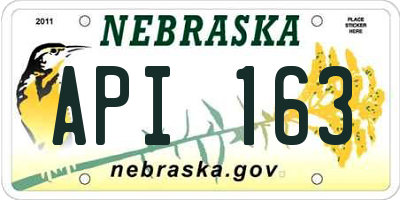 NE license plate API163